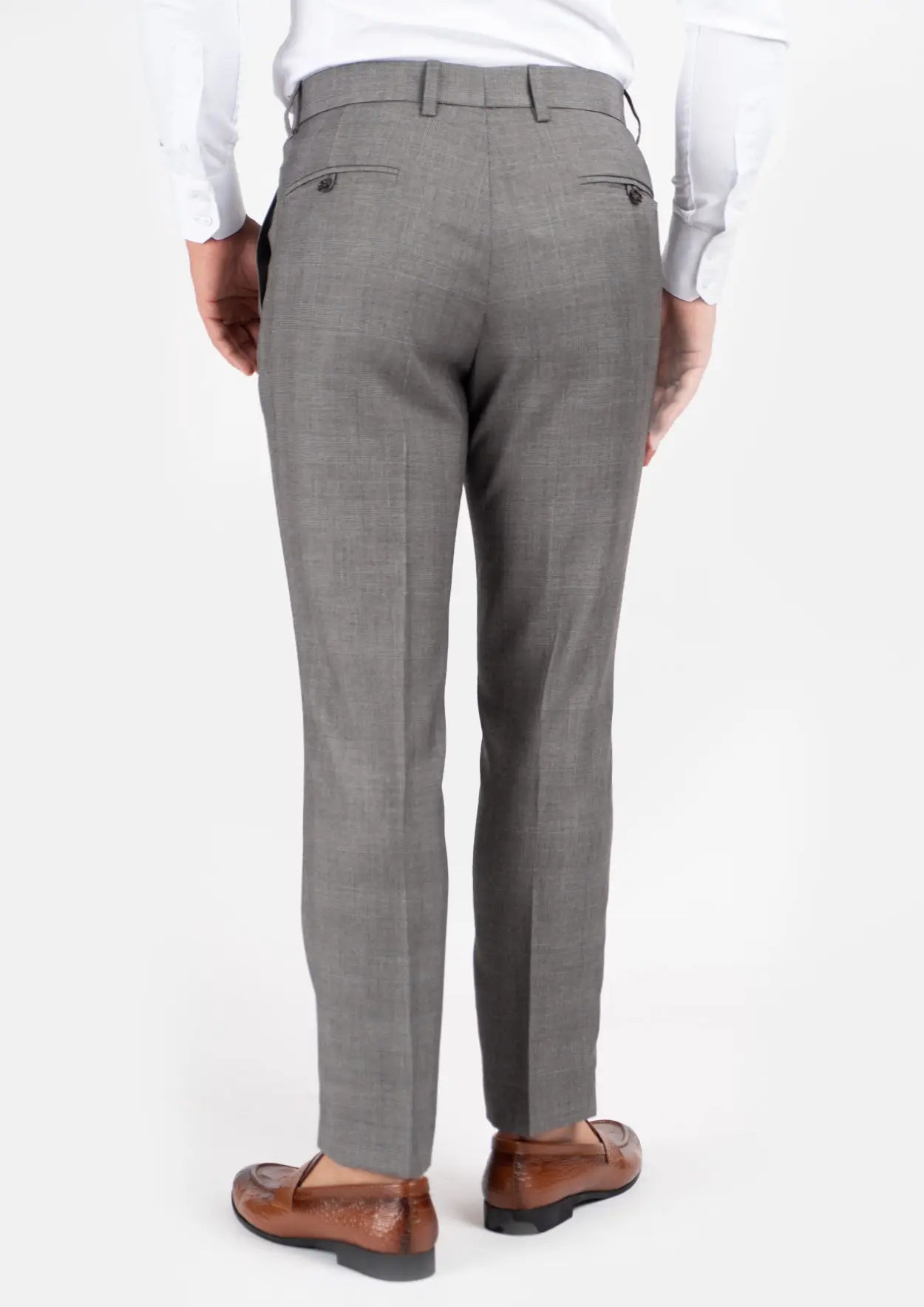 Spanish Grey Prince Of Wales Pants - SARTORO