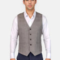 Spanish Grey Prince Of Wales Vest - SARTORO