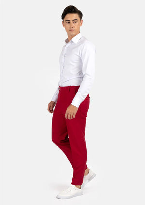Spanish Red Stretch Pants - SARTORO