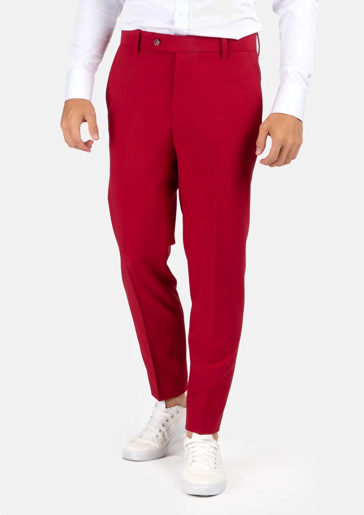 red dress slacks for men Men's Spanish Red Stretch Pants