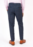 Spruce Blue Flannel Windowpane Pants - SARTORO72