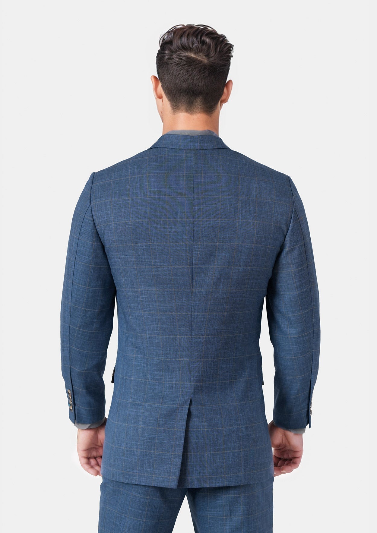 Thompson Sky Blue Windowpane Jacket - SARTORO