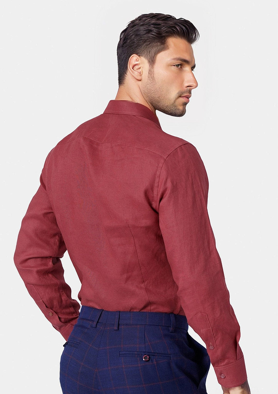 Tuscan Red Linen Shirt - SARTORO