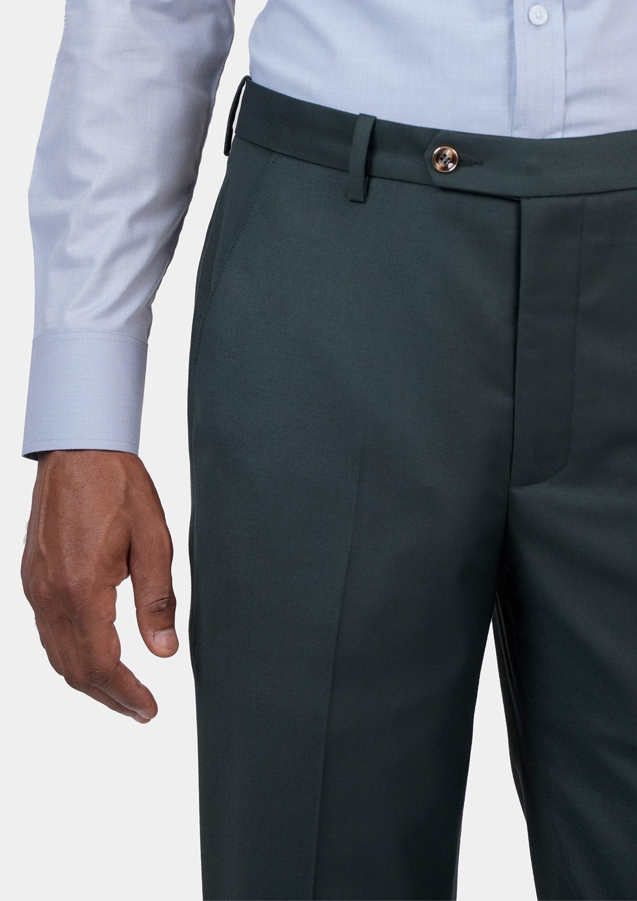 Vintage Green Twill Pants - SARTORO