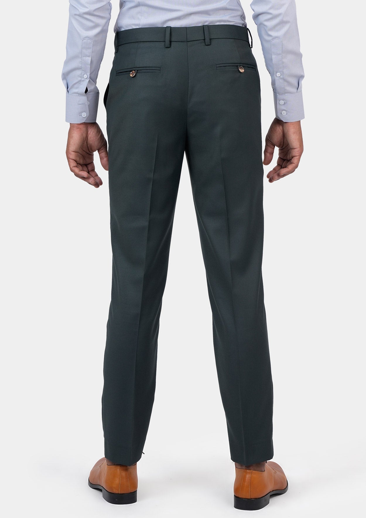 Vintage Green Twill Pants - SARTORO