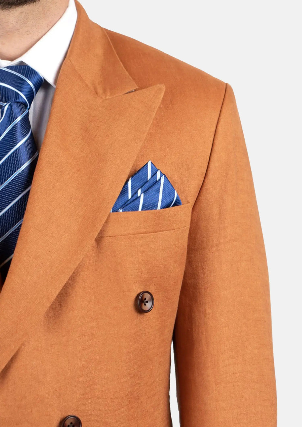 Waverly Burnt Orange Linen Jacket - SARTORO