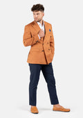 Waverly Burnt Orange Linen Jacket - SARTORO