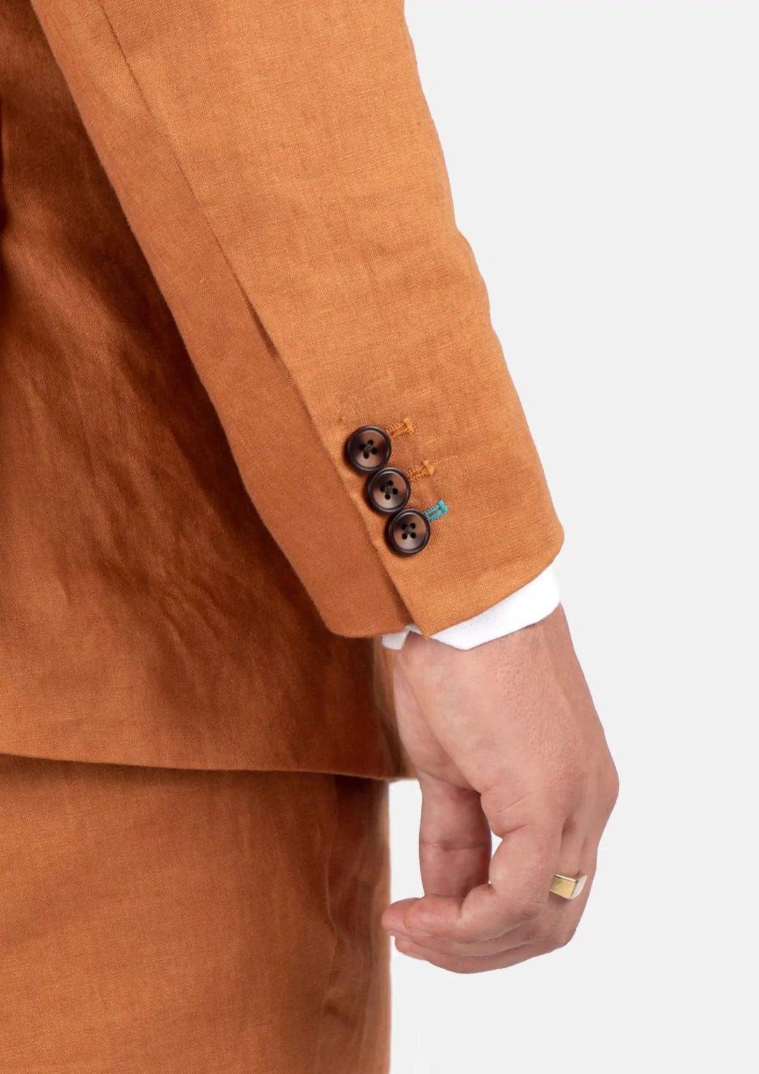 Waverly Burnt Orange Linen Suit - SARTORO