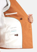Waverly Burnt Orange Linen Suit - SARTORO375