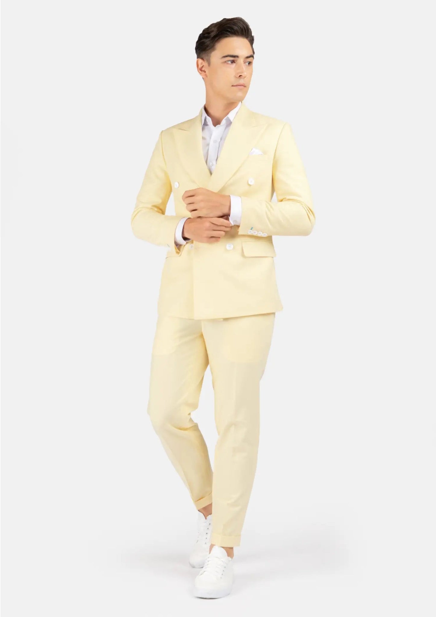 Waverly Cream Stretch Suit - SARTORO