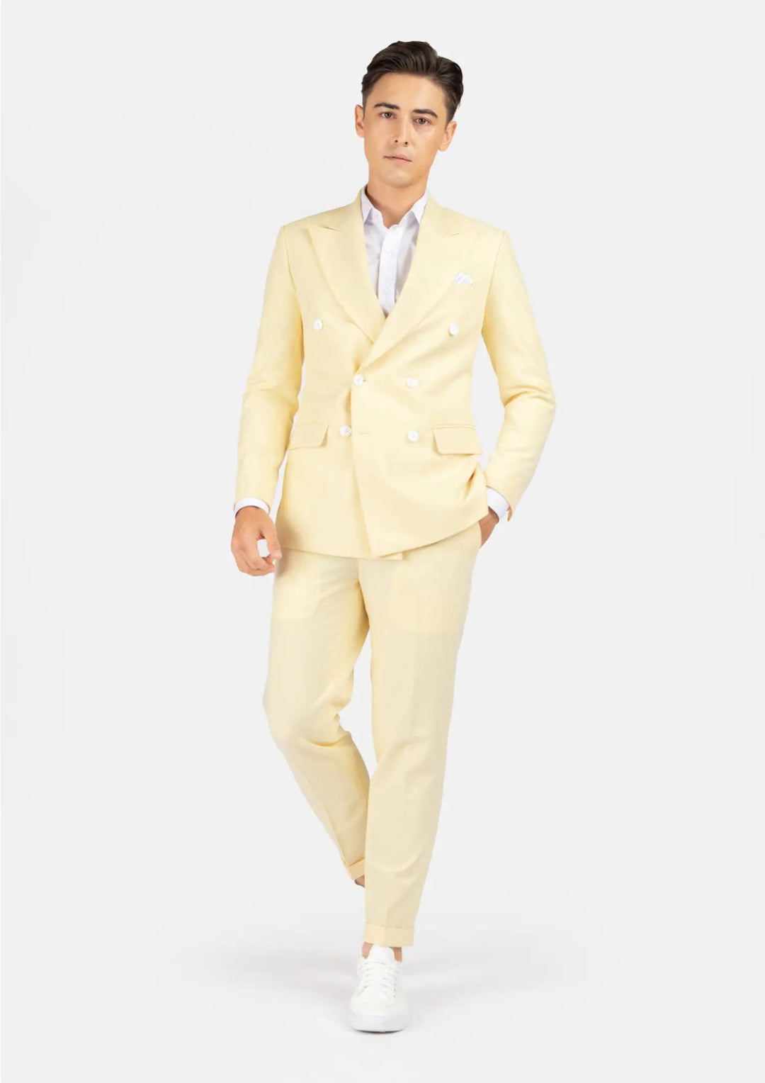 Waverly Cream Stretch Suit - SARTORO