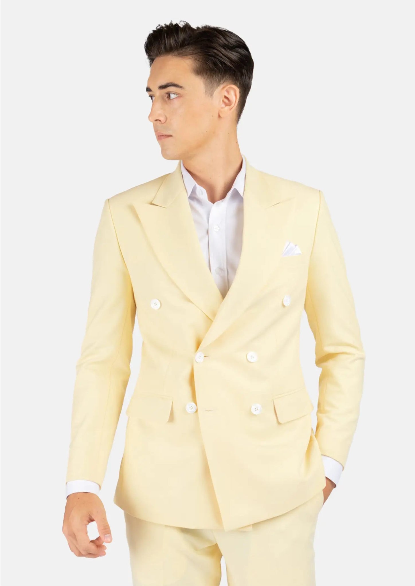 Waverly Cream Stretch Suit - SARTORO