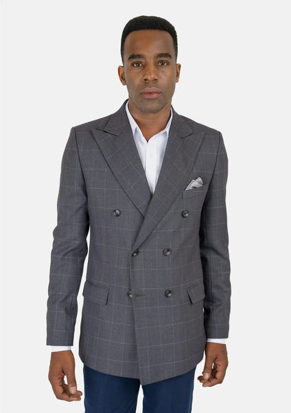Waverly Dark Grey Windowpane Jacket SARTORO