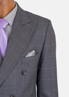 Waverly Dark Grey Windowpane Suit - SARTORO361