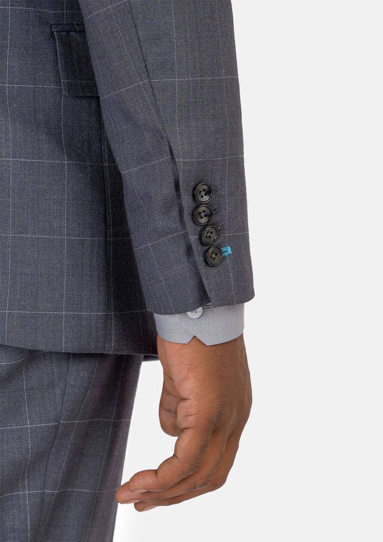 Waverly Dark Grey Windowpane Suit - SARTORO