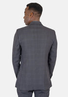 Waverly Dark Grey Windowpane Suit - SARTORO456
