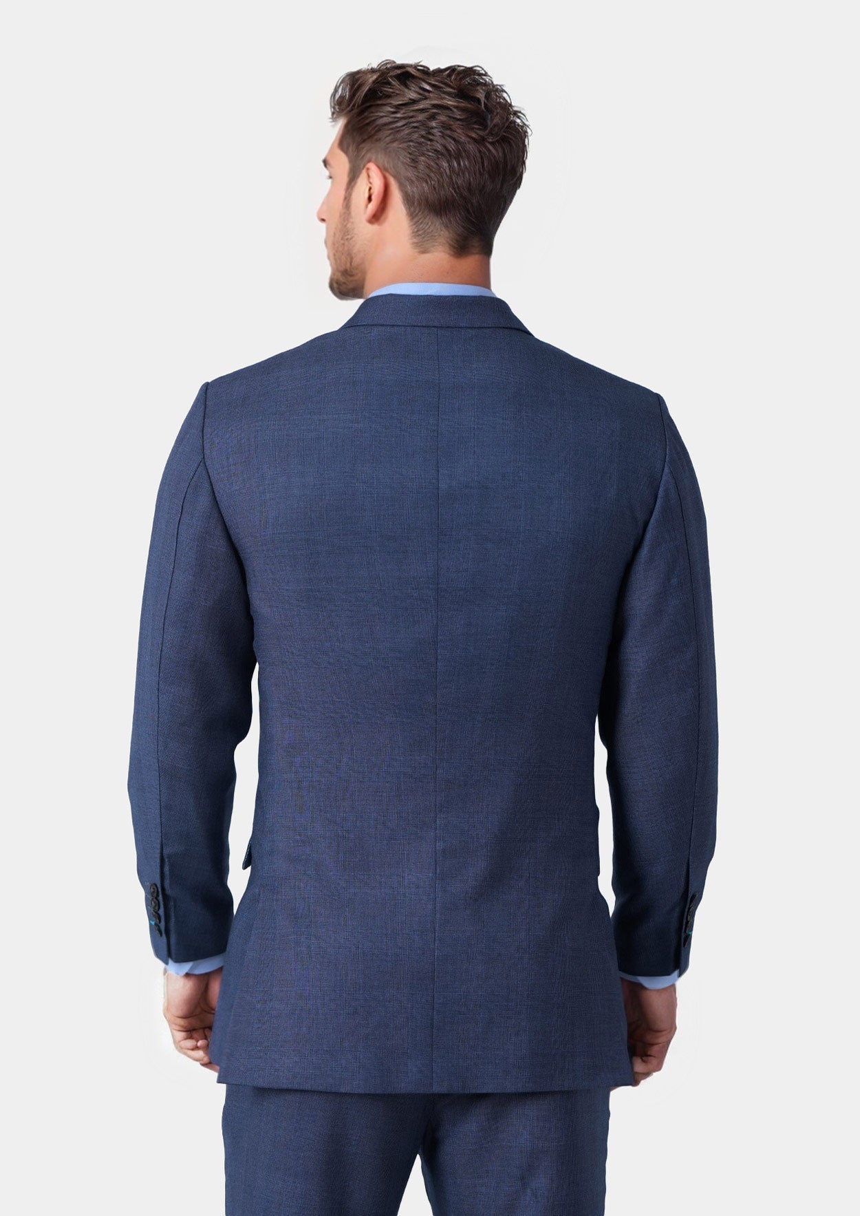Waverly Midnight Blue Prince of Wales Jacket - SARTORO