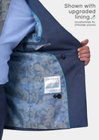 Waverly Midnight Blue Prince of Wales Suit - SARTORO908