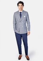 Waverly Powder Grey Windowpane Jacket - SARTORO348
