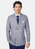 Waverly Powder Grey Windowpane Jacket - SARTORO187