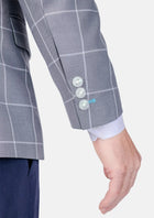 Waverly Powder Grey Windowpane Jacket - SARTORO342