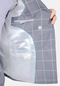 Waverly Powder Grey Windowpane Suit - SARTORO