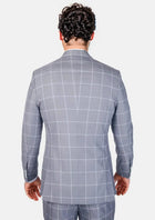 Waverly Powder Grey Windowpane Suit - SARTORO334