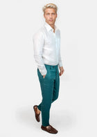 White 100% Linen Shirt - SARTORO420