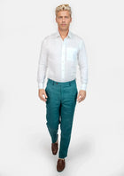 White 100% Linen Shirt - SARTORO134