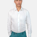 White 100% Linen Shirt - SARTORO
