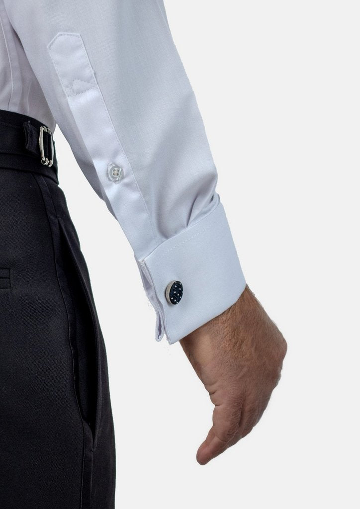 White Bamboo Tuxedo Shirt - SARTORO