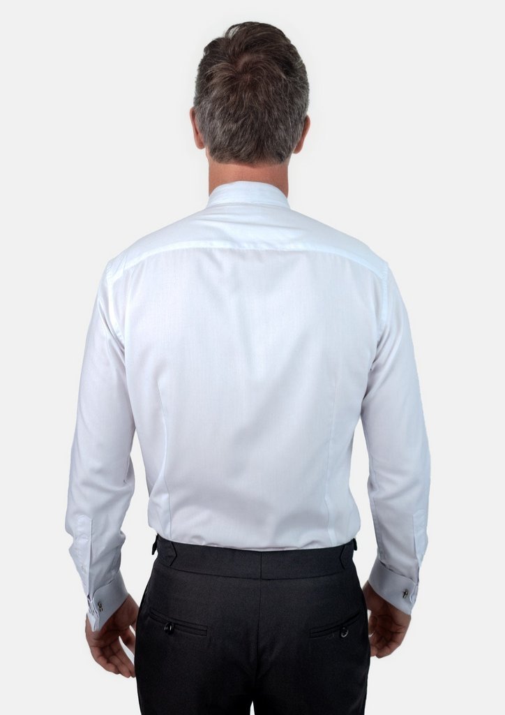 White Bamboo Tuxedo Shirt - SARTORO