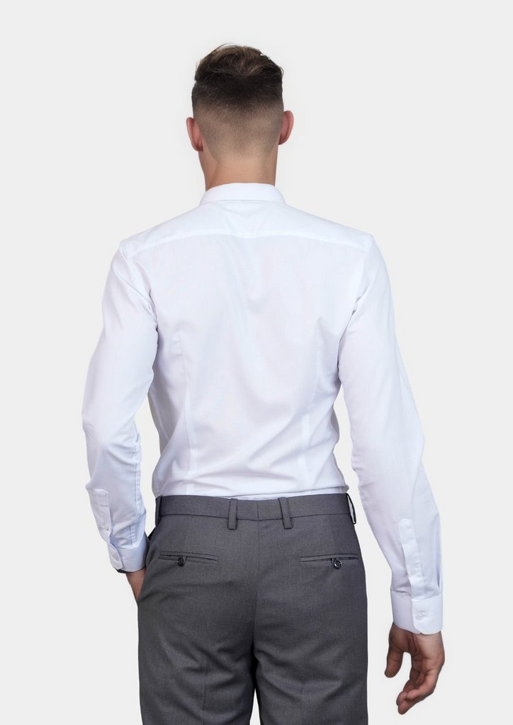 White Egyptian Cotton Broadcloth Shirt - SARTORO