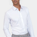 White Egyptian Cotton Broadcloth Shirt - SARTORO
