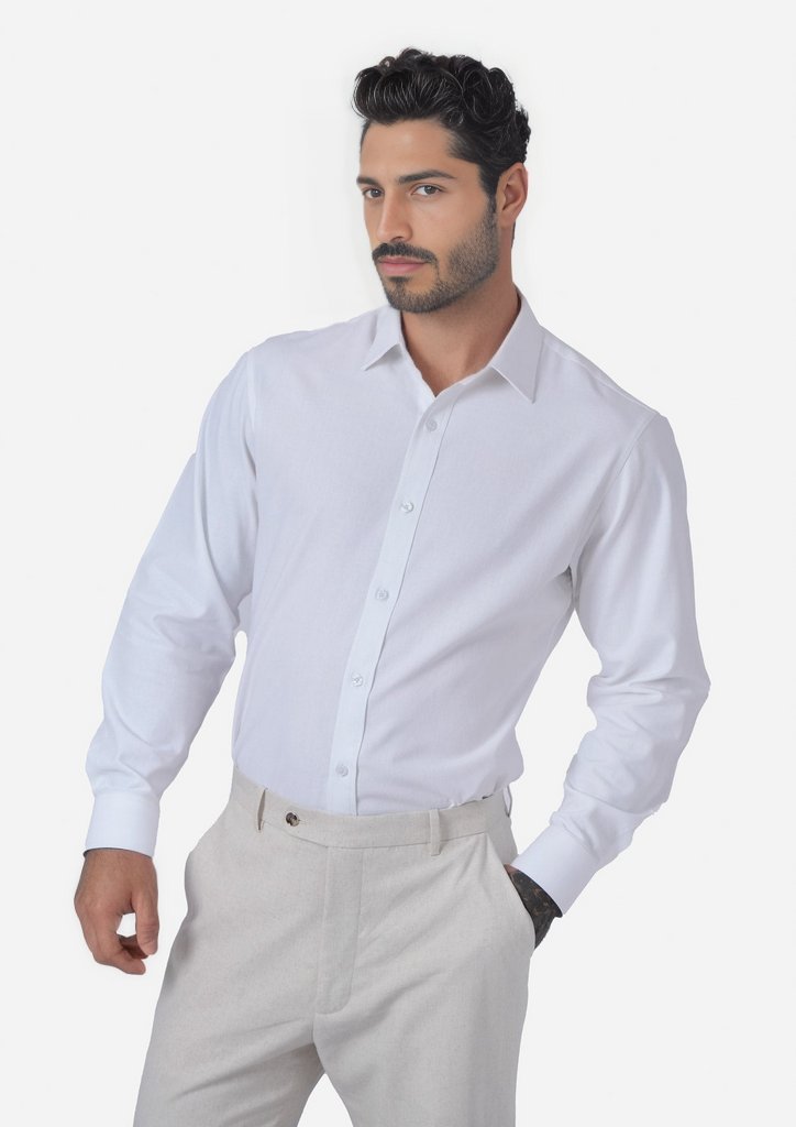 White Linen Shirt - SARTORO