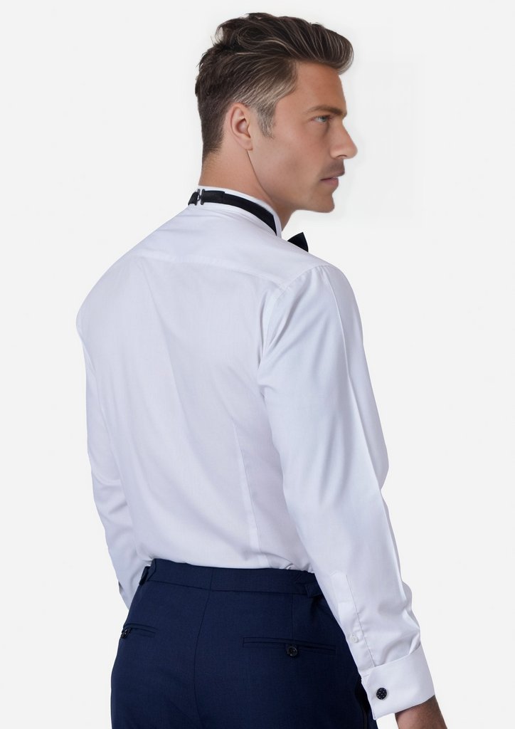 White Tuxedo Shirt - SARTORO