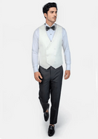 White Twill Vest - SARTORO363