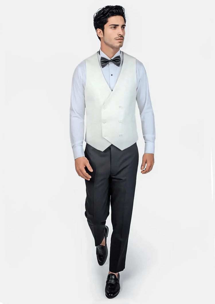 White Twill Vest - SARTORO95