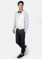 White Twill Vest - SARTORO193