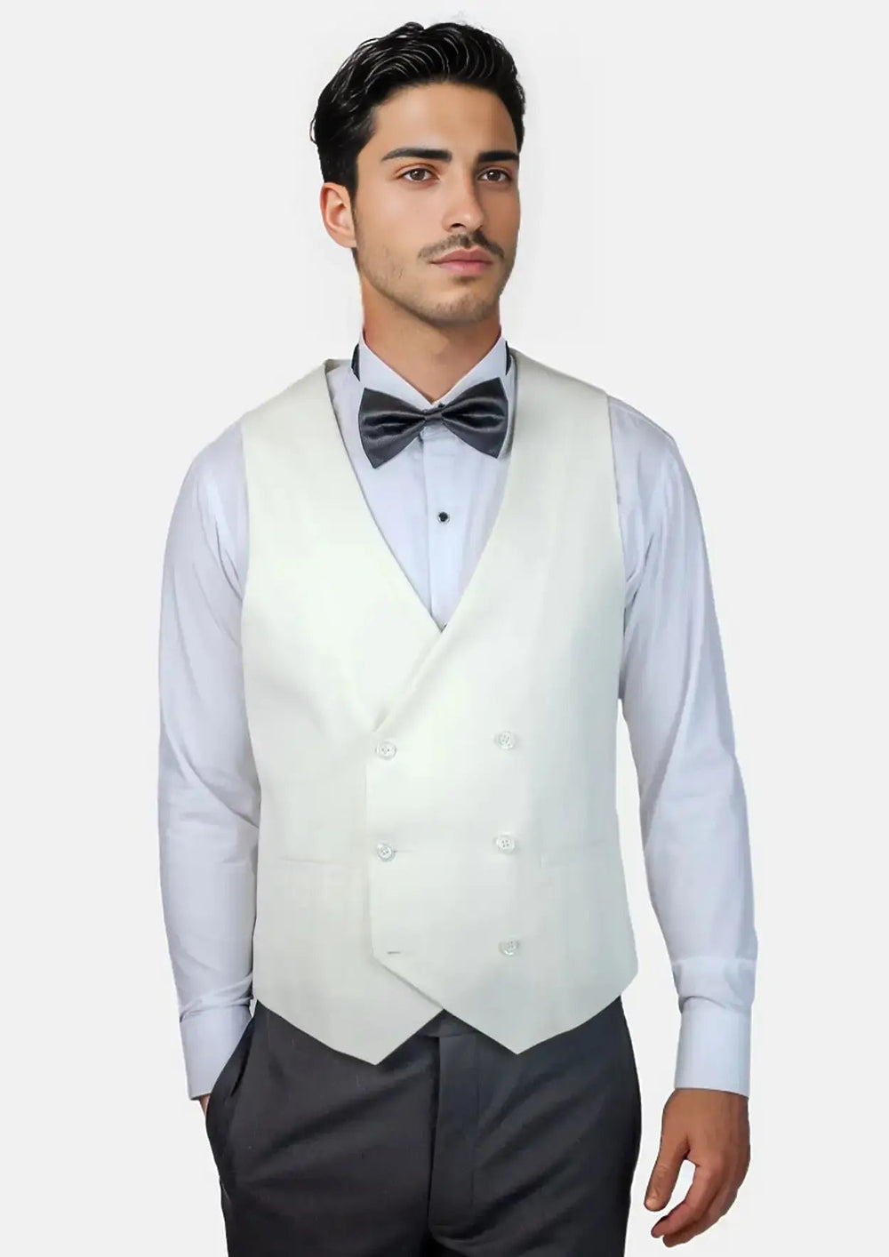 White Twill Vest783