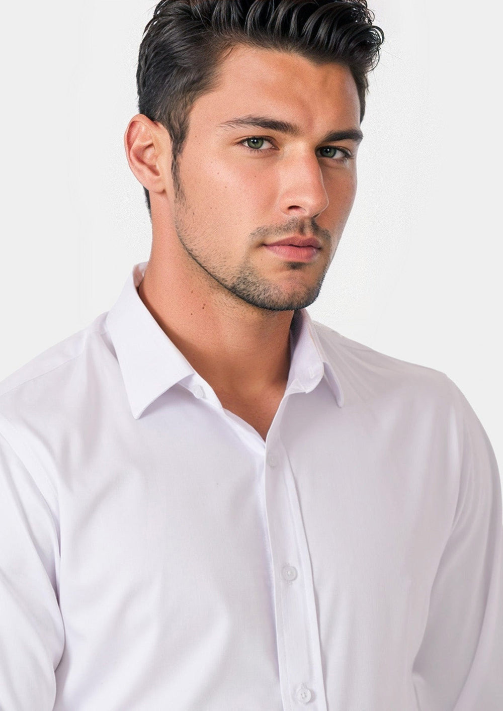 White Ultrasoft Bamboo Shirt - SARTORO