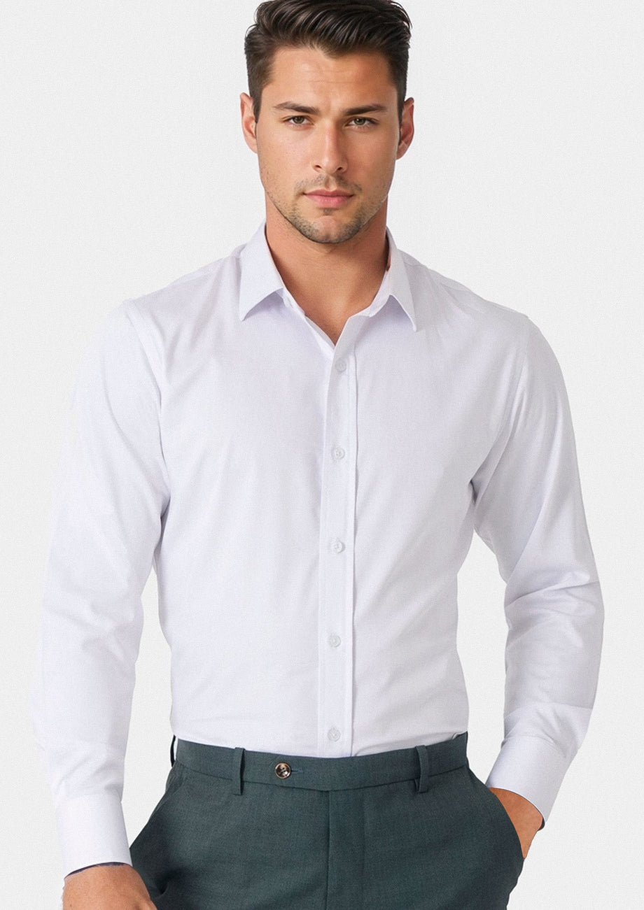 Light Blue Herringbone Shirt | SARTORO | Custom Dress Shirts For Men