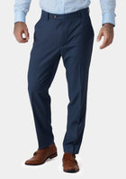 Yale Blue Crosshatch Pants - SARTORO770