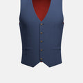 Yale Blue Crosshatch Vest - SARTORO