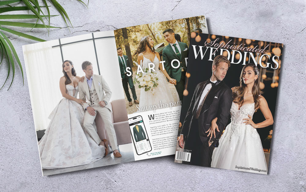 laydown shot of two magazines featuring sartoro