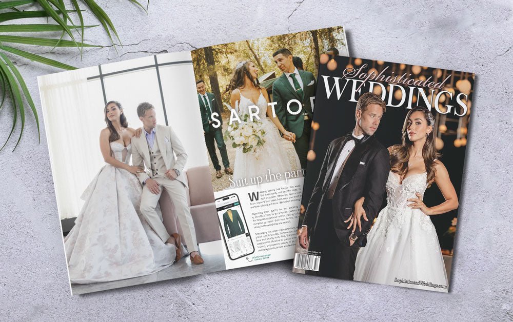 laydown shot of two magazines featuring sartoro