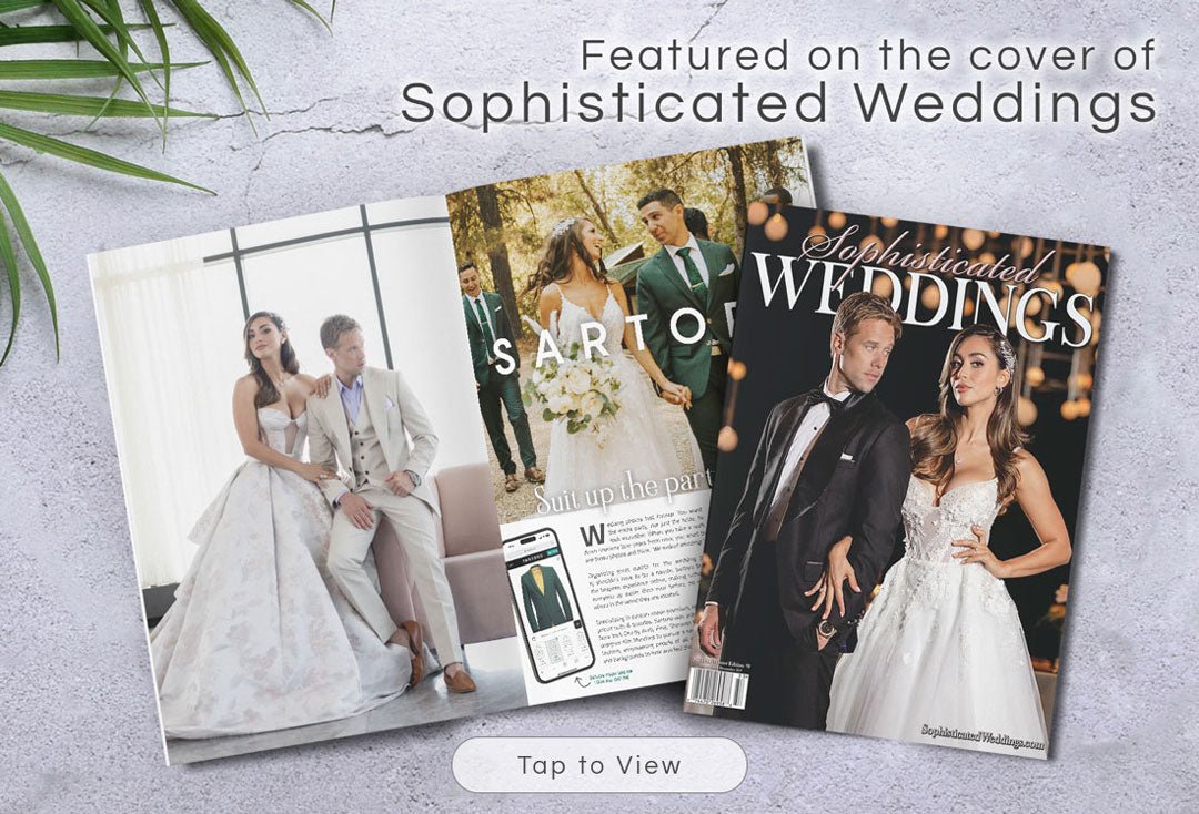 Sophisticated Weddings Magazine Cover Feature of Sartoro Suits